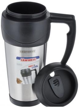 Leifheit Kaffeebecher to go 0,5L Thermobecher mit Henkel für heiße und kalte Get